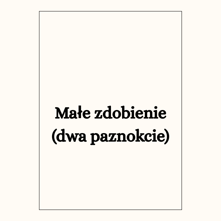 Małe zdobienie (dwa paznokcie)