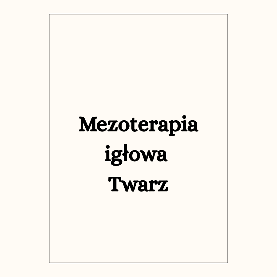 Mezoterapia igłowa