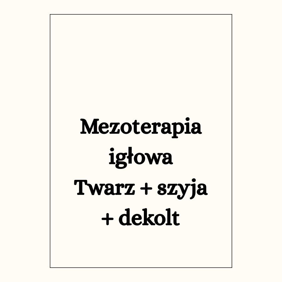 Mezoterapia igłowa