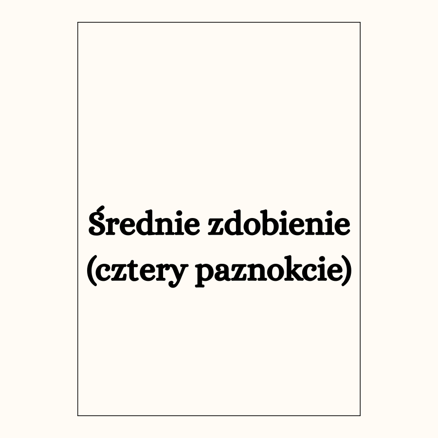 Średnie zdobienie (cztery paznokcie)